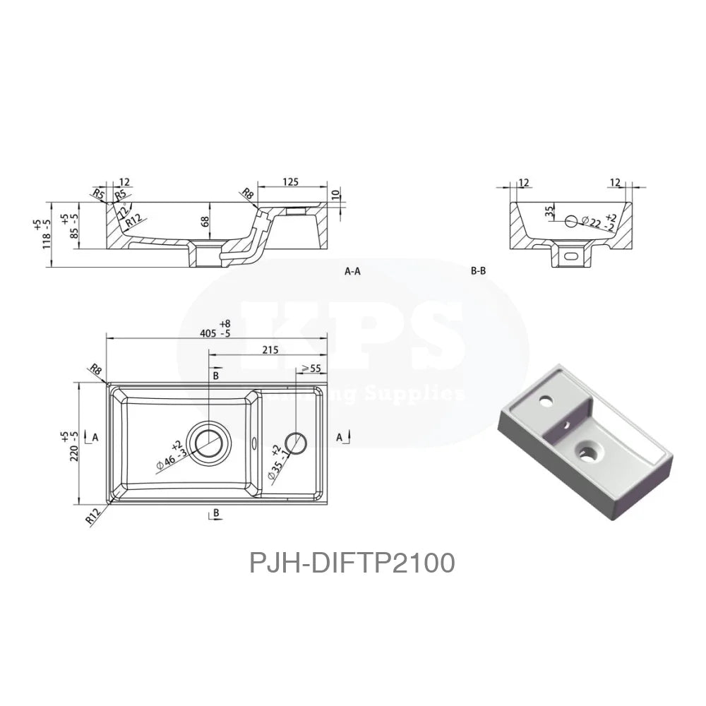 Volta 410 F/S 1 Dr Unit & Basin-Grey Bathroom Brands