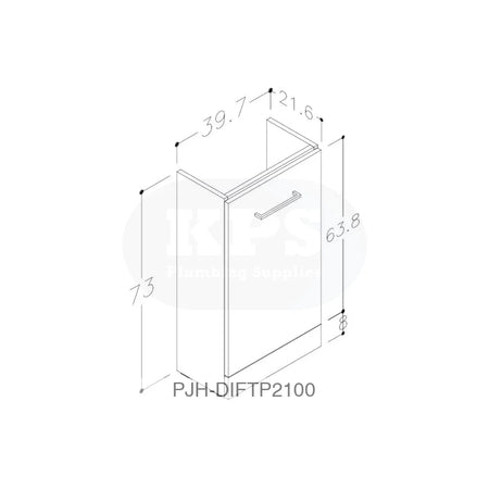 Volta 410 F/S 1 Dr Unit & Basin-Grey Bathroom Brands