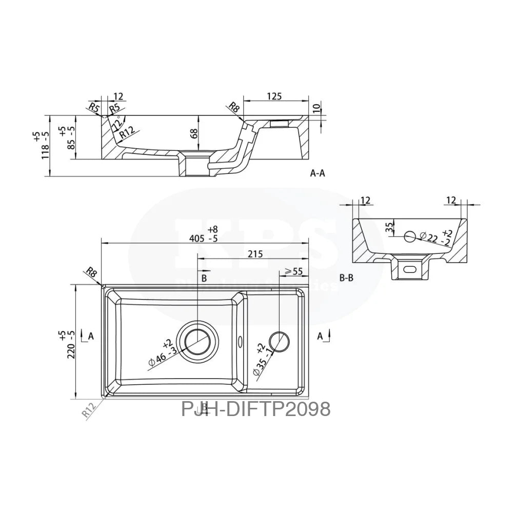 Volta 410 F/S 1 Dr Unit & Basin-White Bathroom Brands