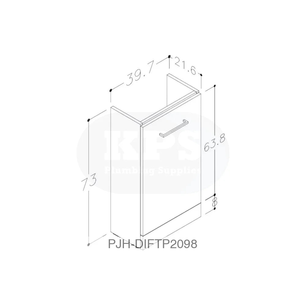 Volta 410 F/S 1 Dr Unit & Basin-White Bathroom Brands