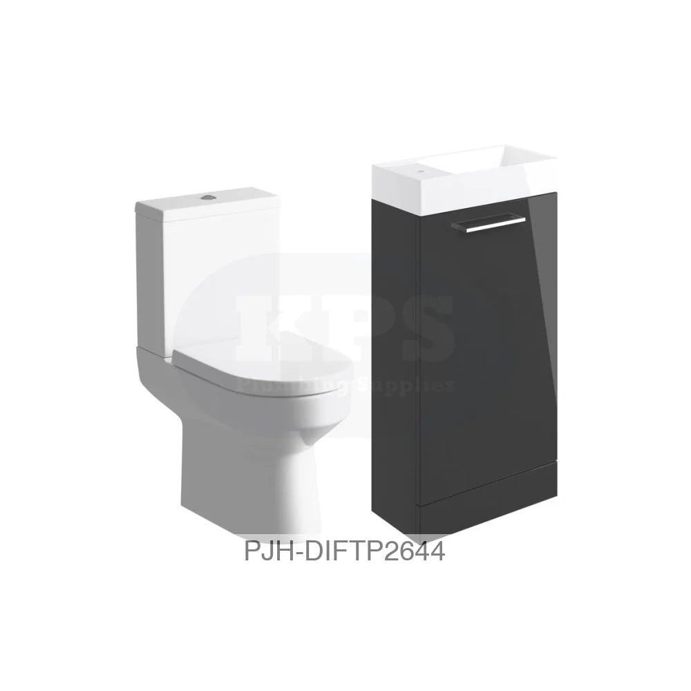 Volta 410 FS CLK PK Anthracite & Laurus Bathroom Brands