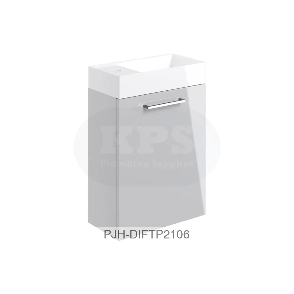 Volta 410 W/H 1 Dr Unit & Basin-Grey Bathroom Brands