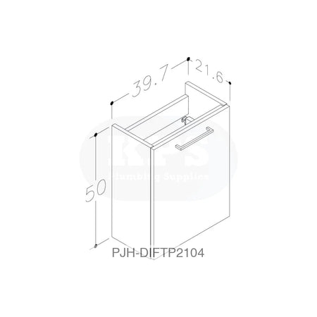 Volta 410 W/H 1 Dr Unit & Basin-White Bathroom Brands