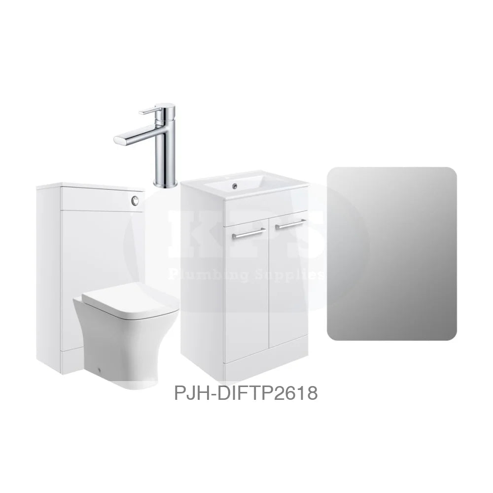 Volta 510 Fs Furn Pack White Gloss & Cp Bathroom Brands