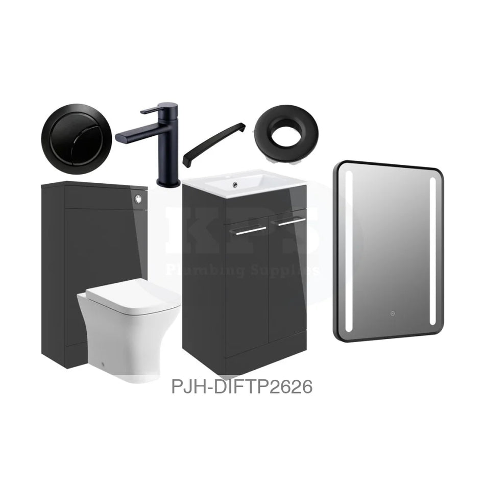 Volta 510 Fs Furn Pk Anthracite & Black Bathroom Brands