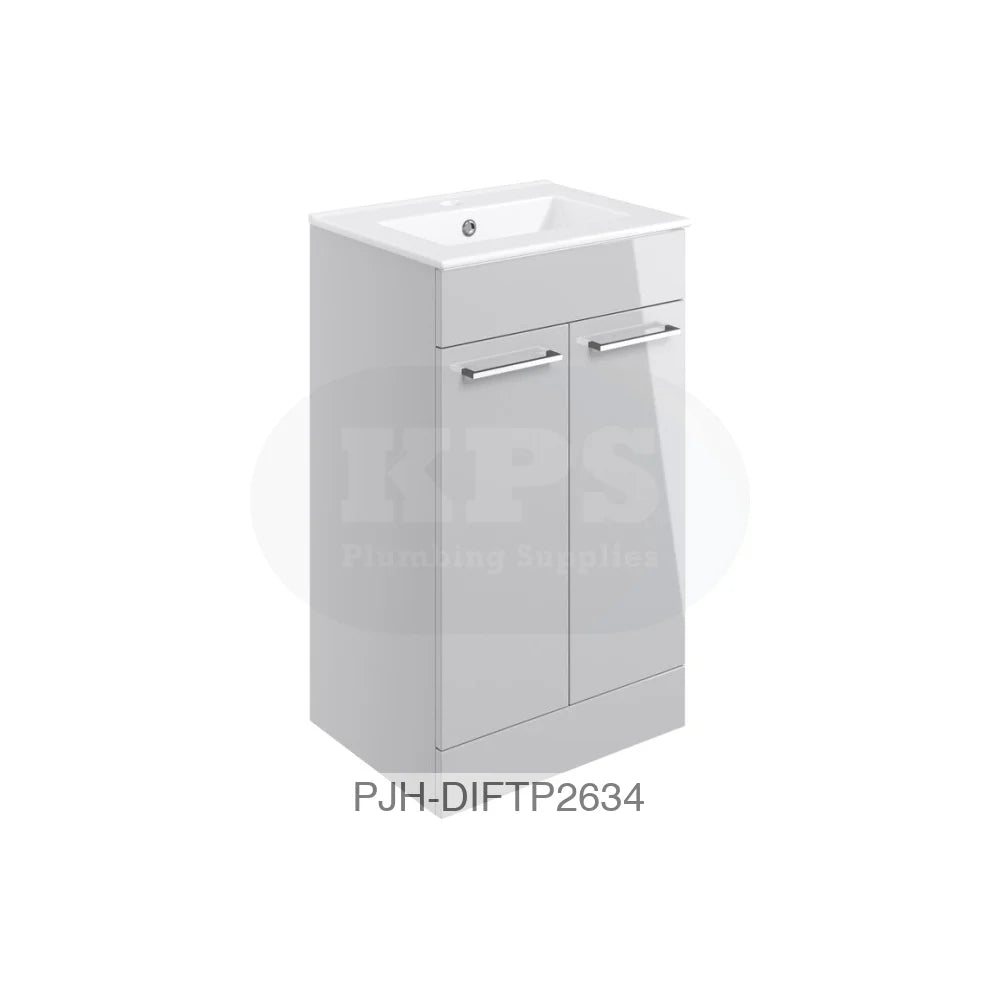 Volta 510 Fs Furn Pk Grey Gloss & Brass Bathroom Brands