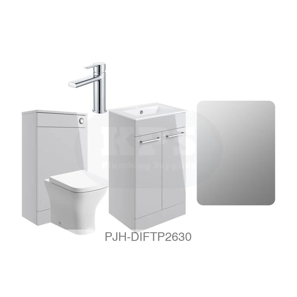 Volta 510 Fs Furn Pk Grey Gloss & Cp Bathroom Brands