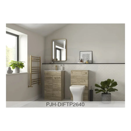 Volta 510 Fs Furn Pk Oak Gloss & Brass Bathroom Brands