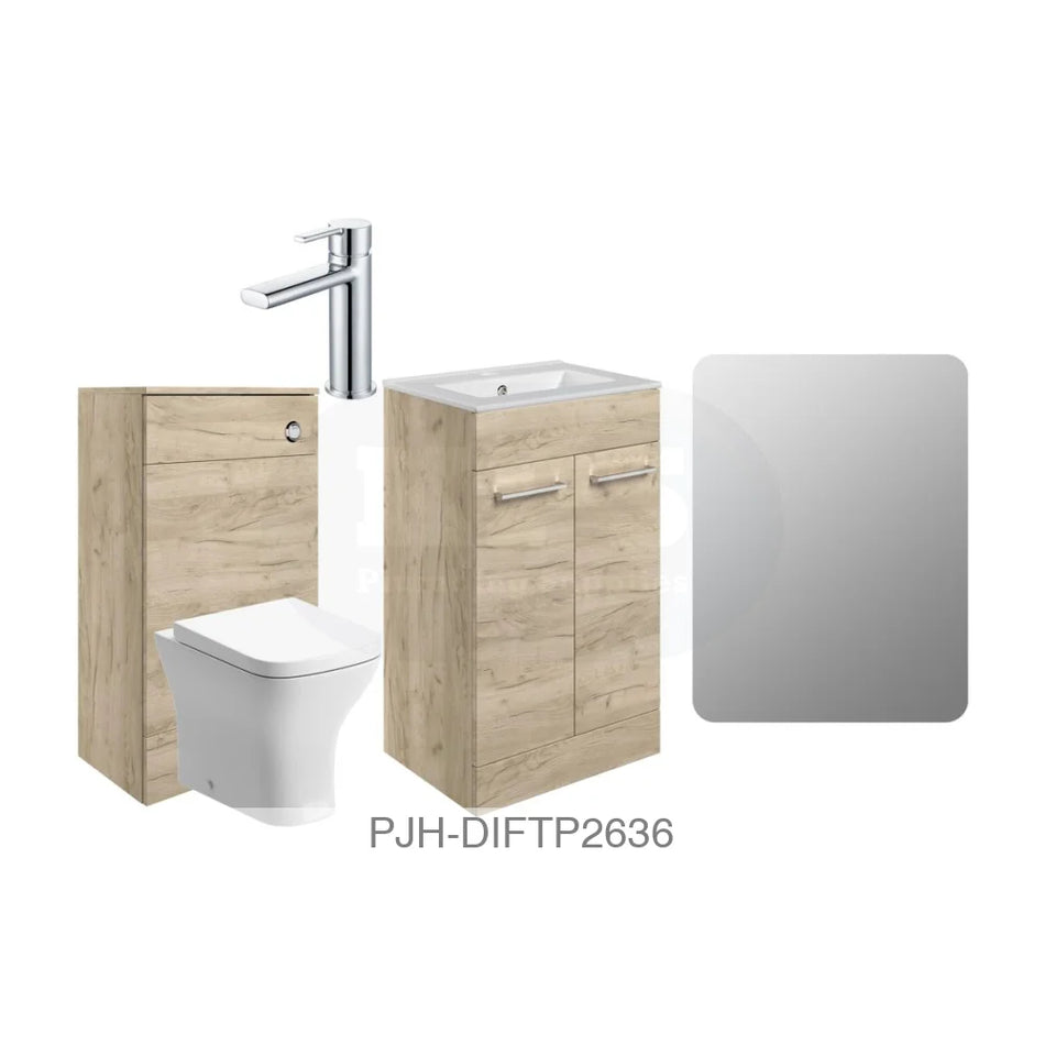 Volta 510 Fs Furn Pk Oak Gloss & Cp Bathroom Brands