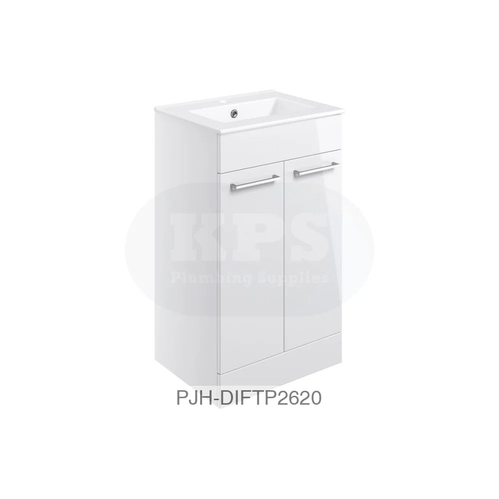 Volta 510 Fs Furn Pk White Gloss & Black Bathroom Brands