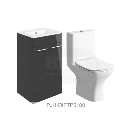 Volta 510 FS Unit Pack Inc Cedarwood Anth – Anthracite Gloss Bathroom Brands