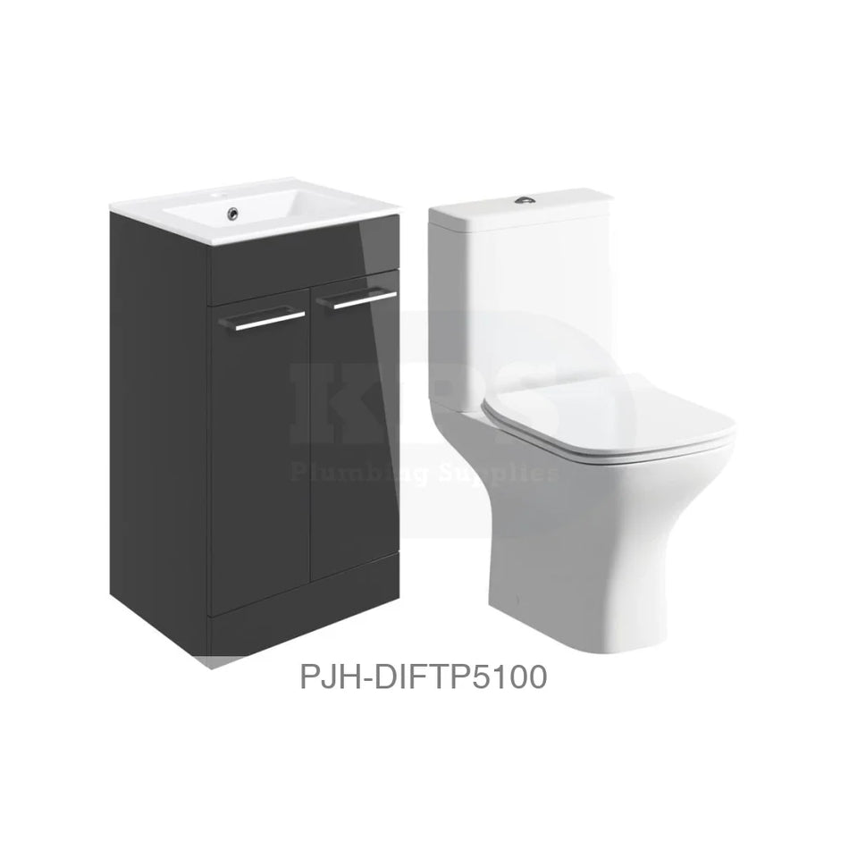 Volta 510 FS Unit Pack Inc Cedarwood Anth – Anthracite Gloss Bathroom Brands