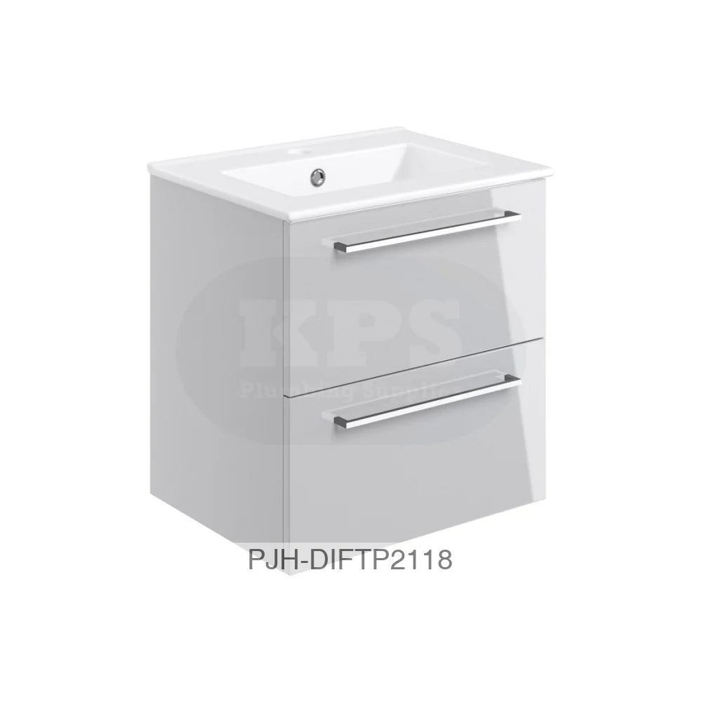 Volta 510 W/H 2 Drw Unit & Basin-Grey Bathroom Brands