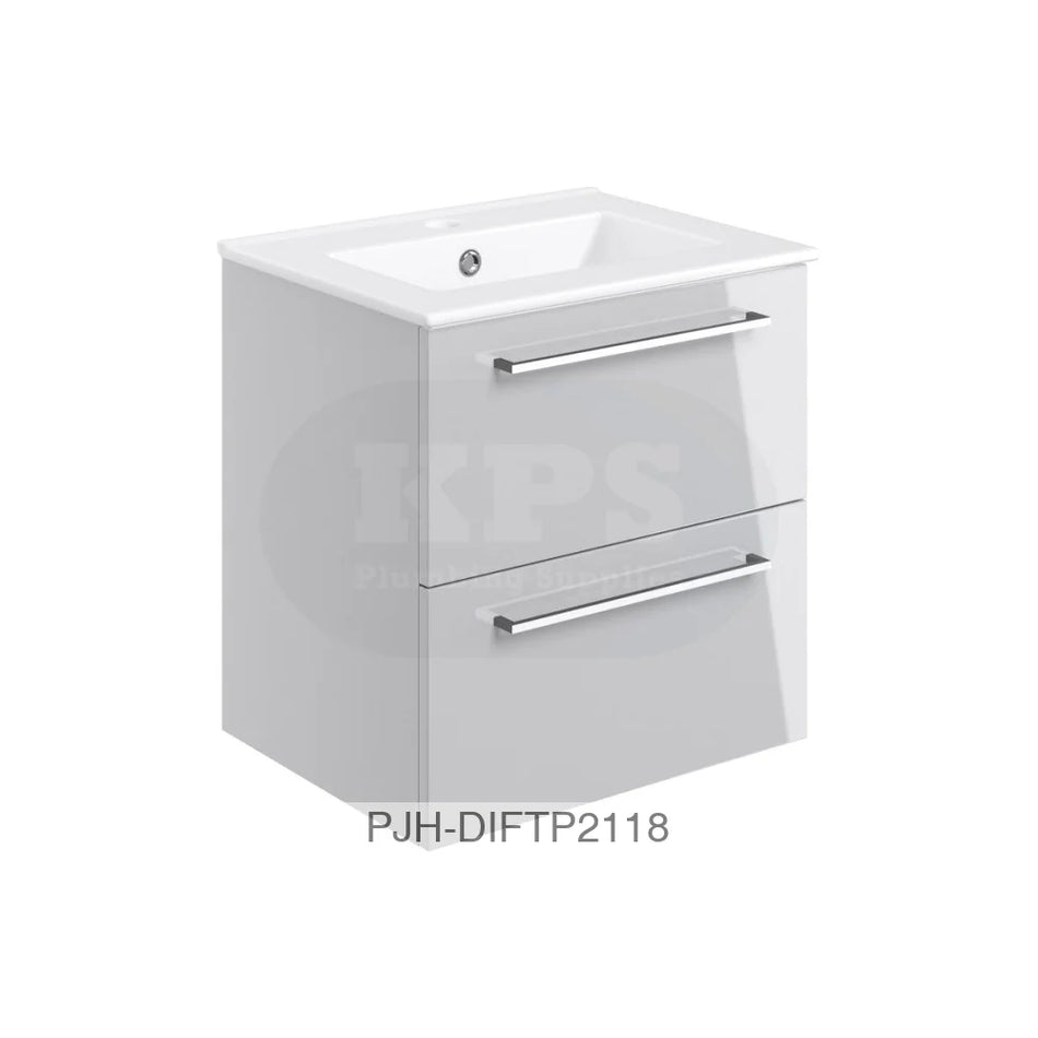 Volta 510 W/H 2 Drw Unit & Basin-Grey Bathroom Brands