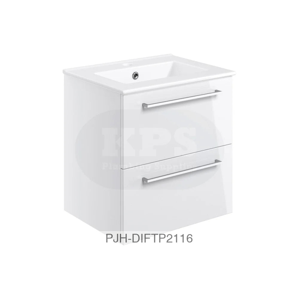 Volta 510 W/H 2 Drw Unit & Basin-White Bathroom Brands