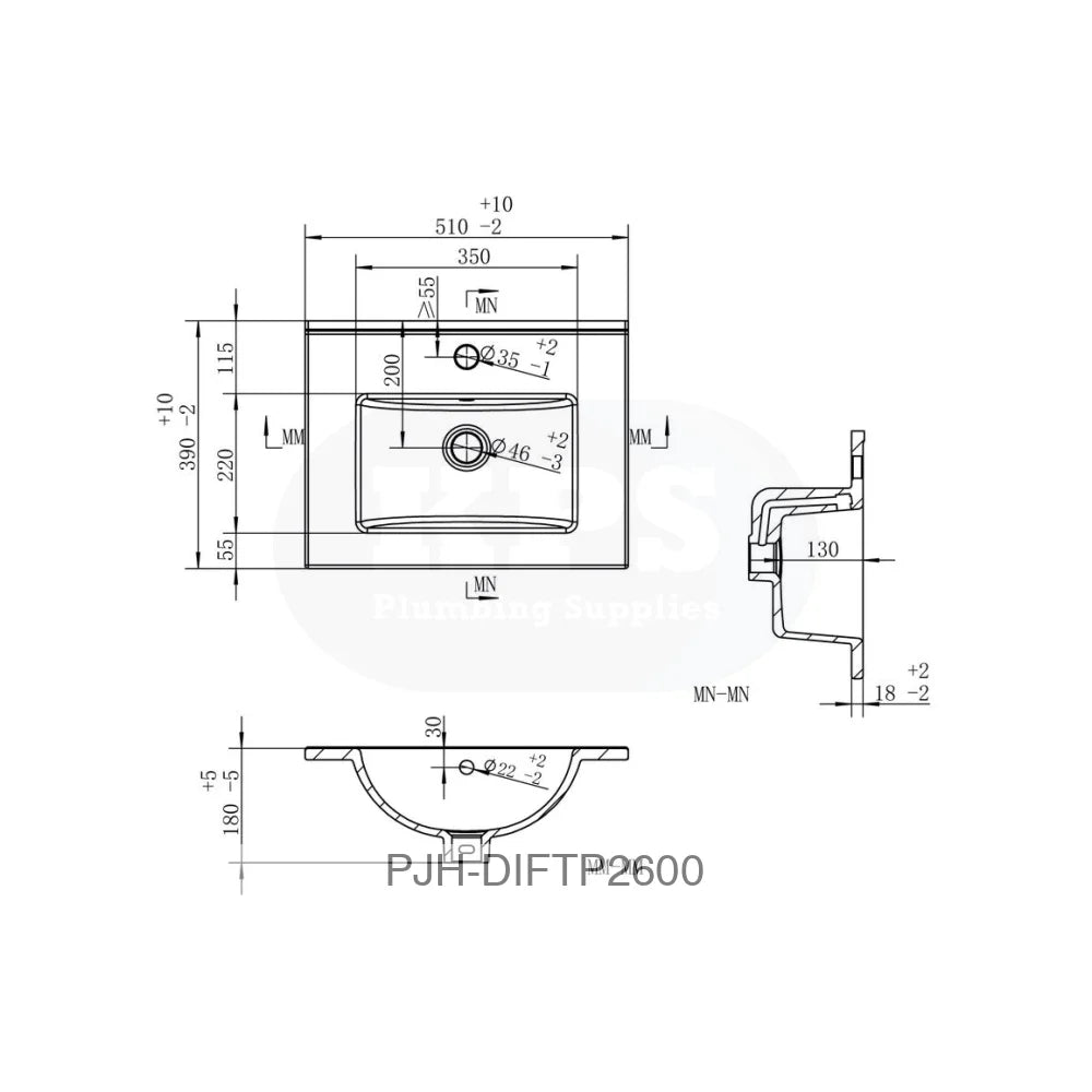 Volta 510 Wh 2Drw Unit Inc Basin Oak Bathroom Brands