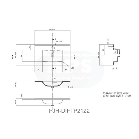 Volta 610 F/S 2 Dr Unit & Basin-White Bathroom Brands