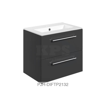 Volta 610 W/H 2 Drw Unit & Basin-Anth – Anthracite Gloss Bathroom Brands