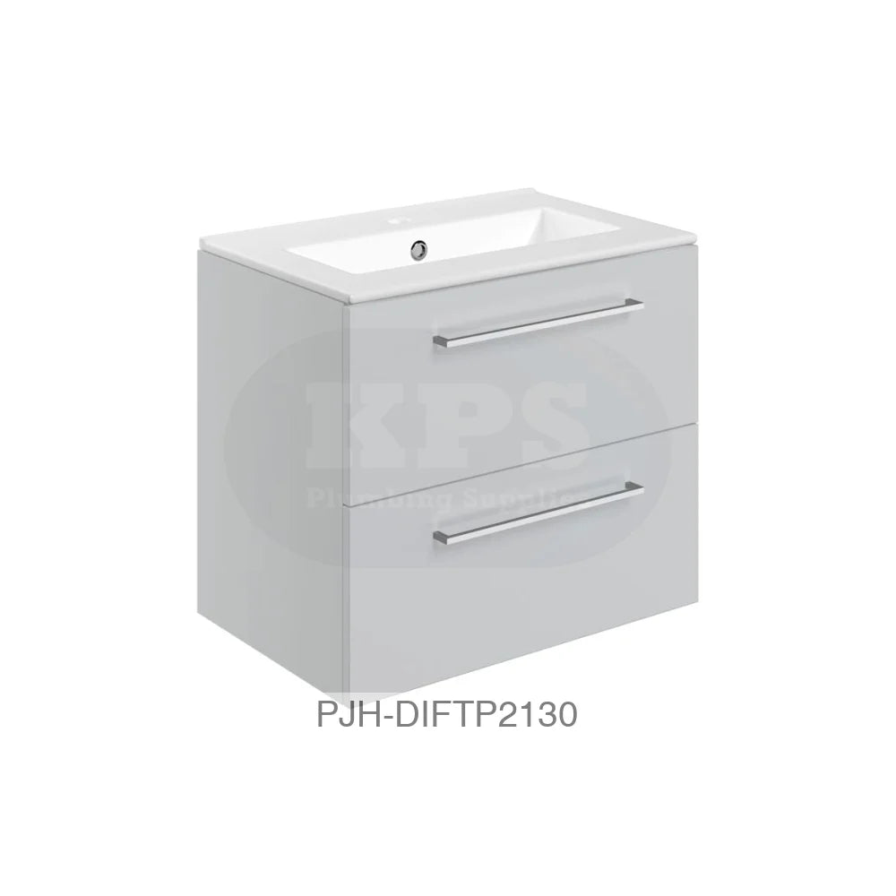 Volta 610 W/H 2 Drw Unit & Basin-Grey Bathroom Brands