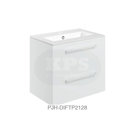 Volta 610 W/H 2 Drw Unit & Basin-White Bathroom Brands