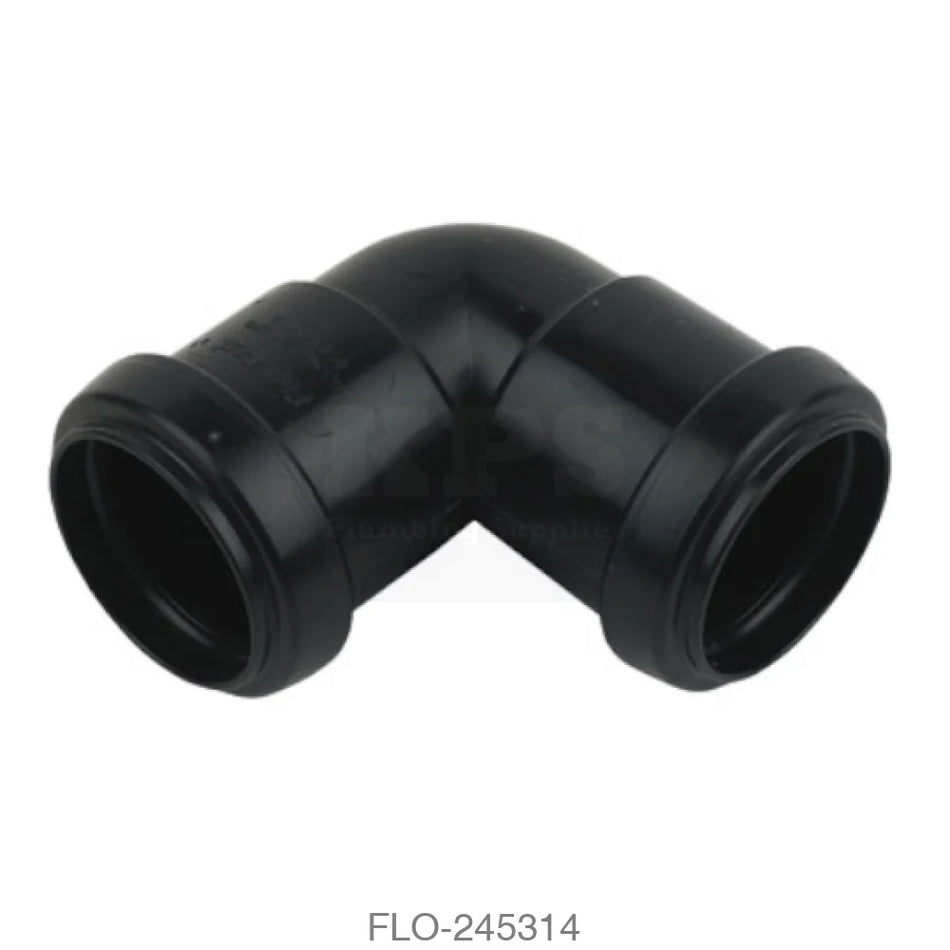 WP11 90° Bend 40mm Polypropylene Black Waste Pushfit