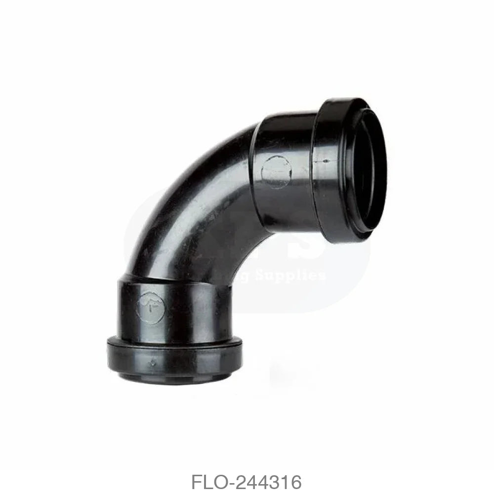WP14 Bend 32mm Polypropylene Black Waste Pushfit