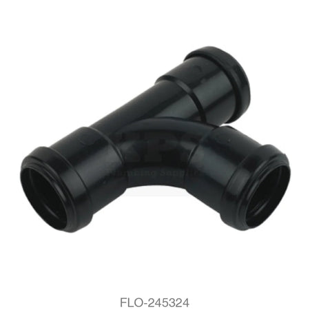 WP23 Tee 40mm Polypropylene Black Waste Pushfit