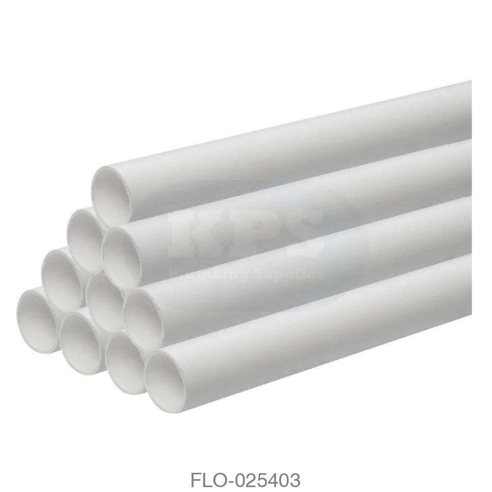 WS02 Waste Pipe 40mm ABS White Waste Solvent