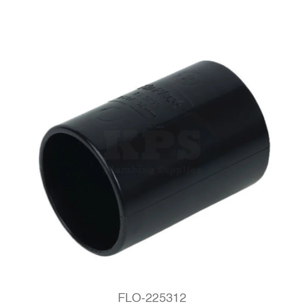 WS08 Straight Coupling 40mm ABS Black Waste Solvent