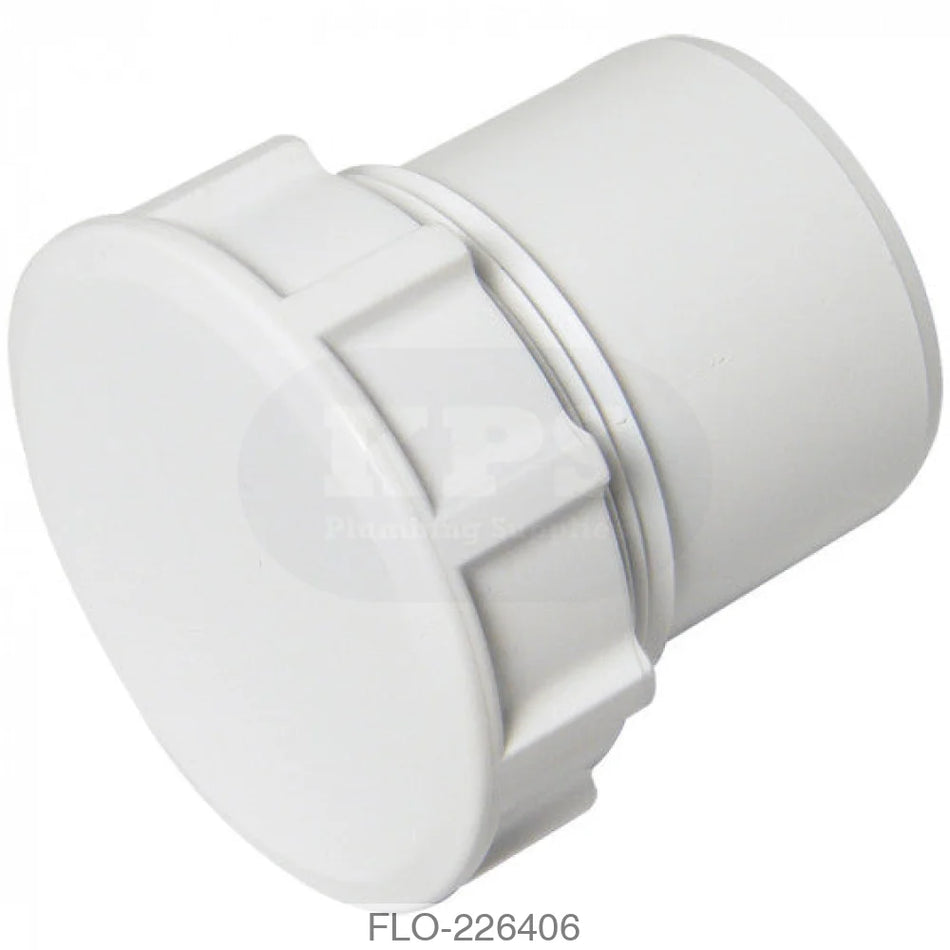WS32 Access Plug 50mm ABS White Waste Solvent