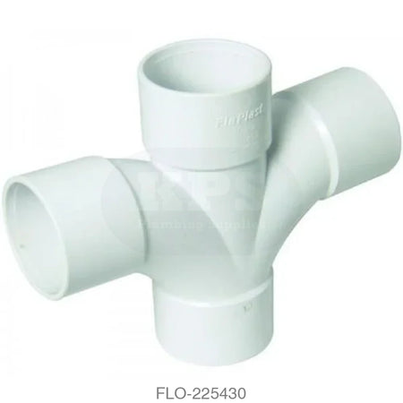 WS58 Cross Tee 40mm ABS White Waste Solvent