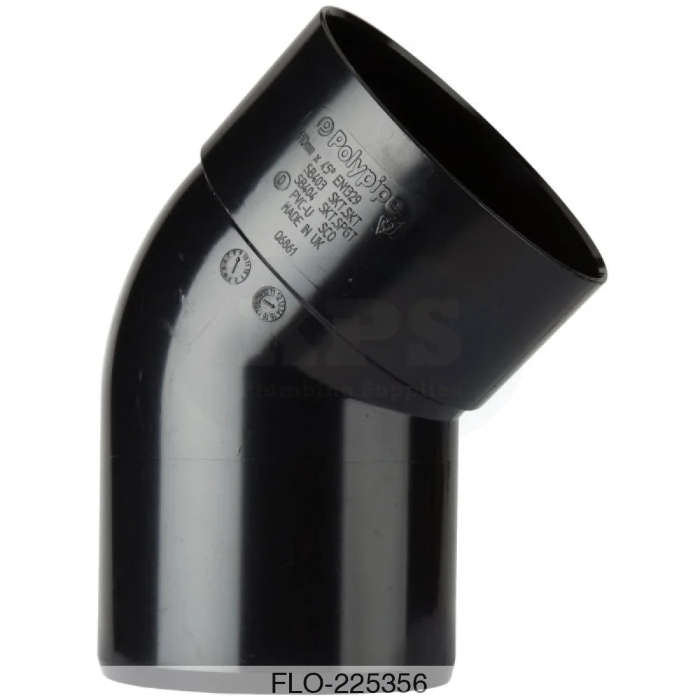 WS77 Conversion Bend 40mm ABS Black Waste Solvent
