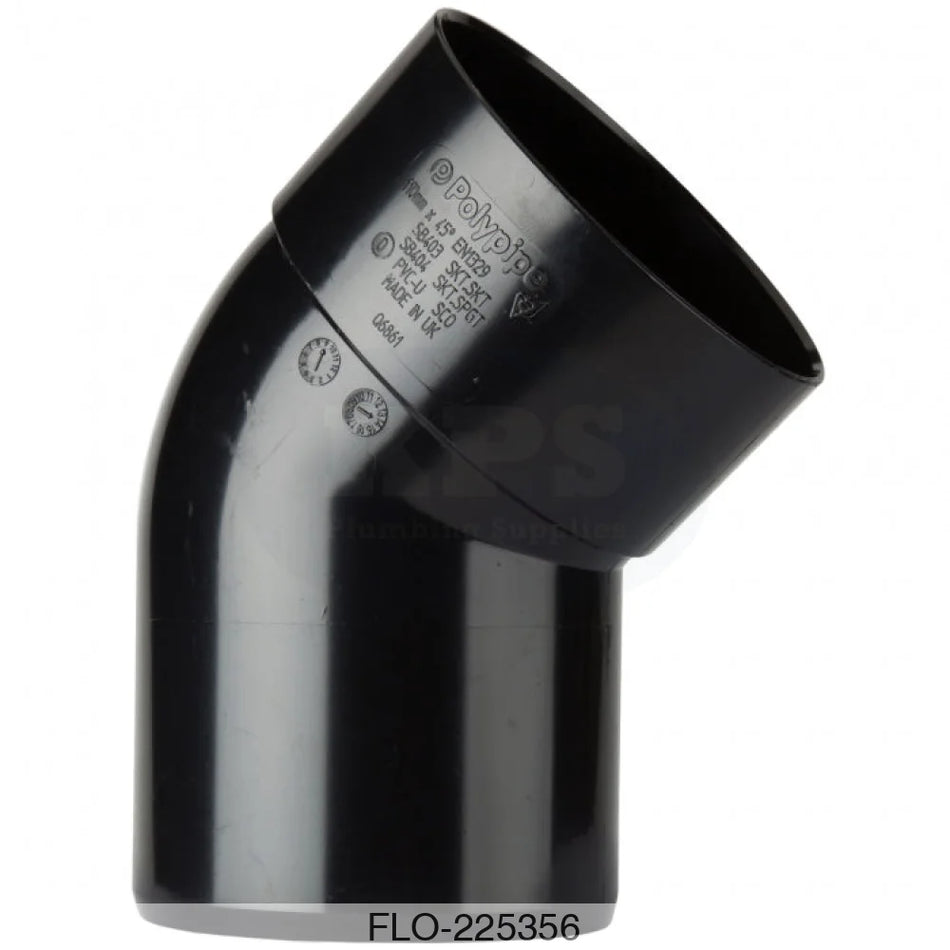 WS77 Conversion Bend 40mm ABS Black Waste Solvent